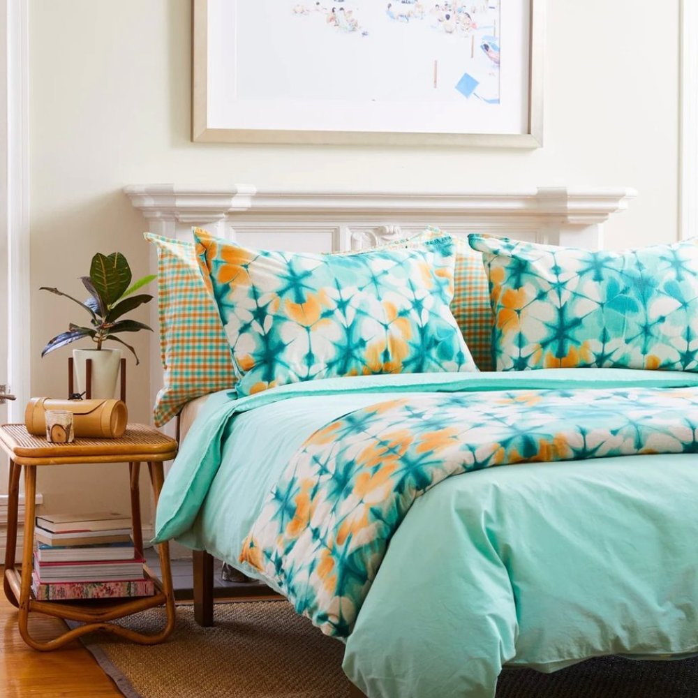 Cimino Home Turquoise Chambray Duvet Cover Twin